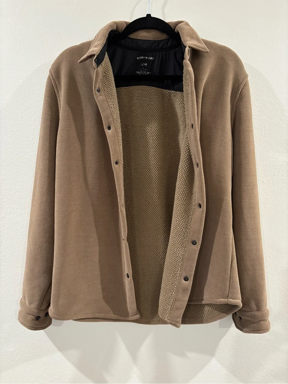 Kenneth Cole Tan Fleece Shirt Jacket